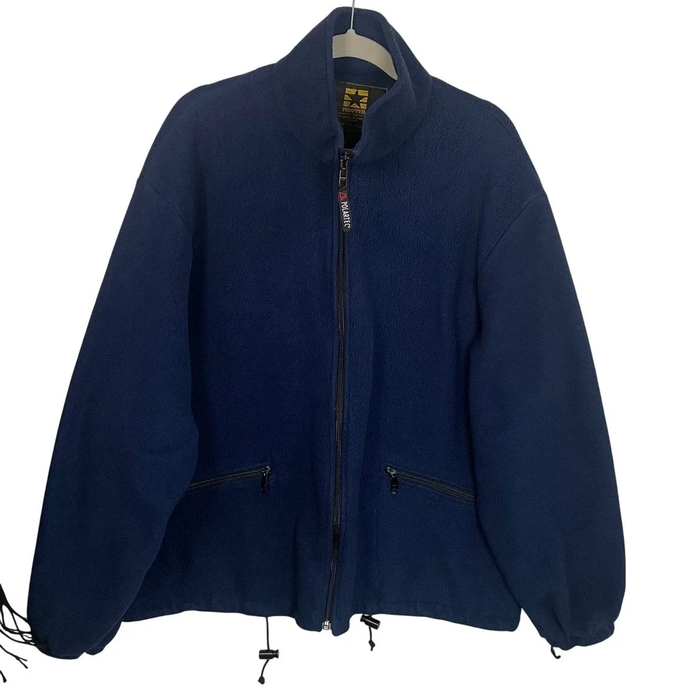 Propper L Made in‎ USA Navy Blue Gore-Tex Hooded Tactical Jacket Removable Liner